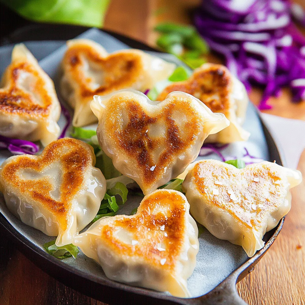 Heart Shaped Pork Potstickers Recipe