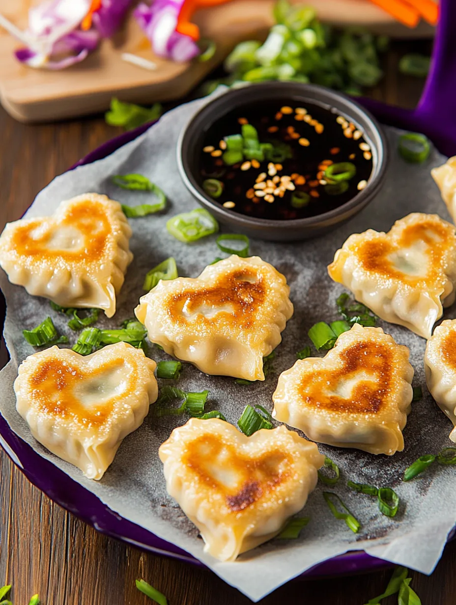 Easy Heart Shaped Pork Potstickers