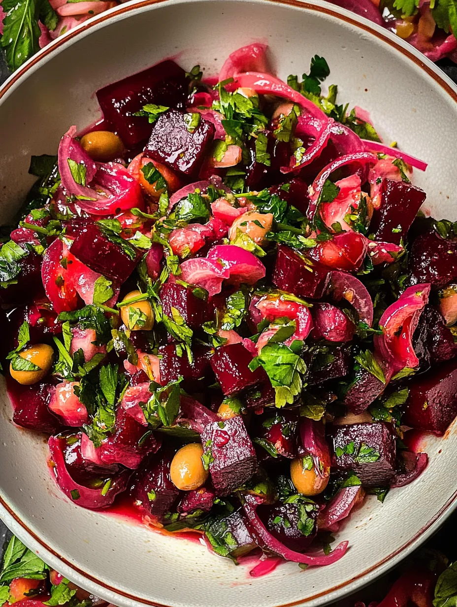 Pickled Beet Salad with Lemon & Herbs