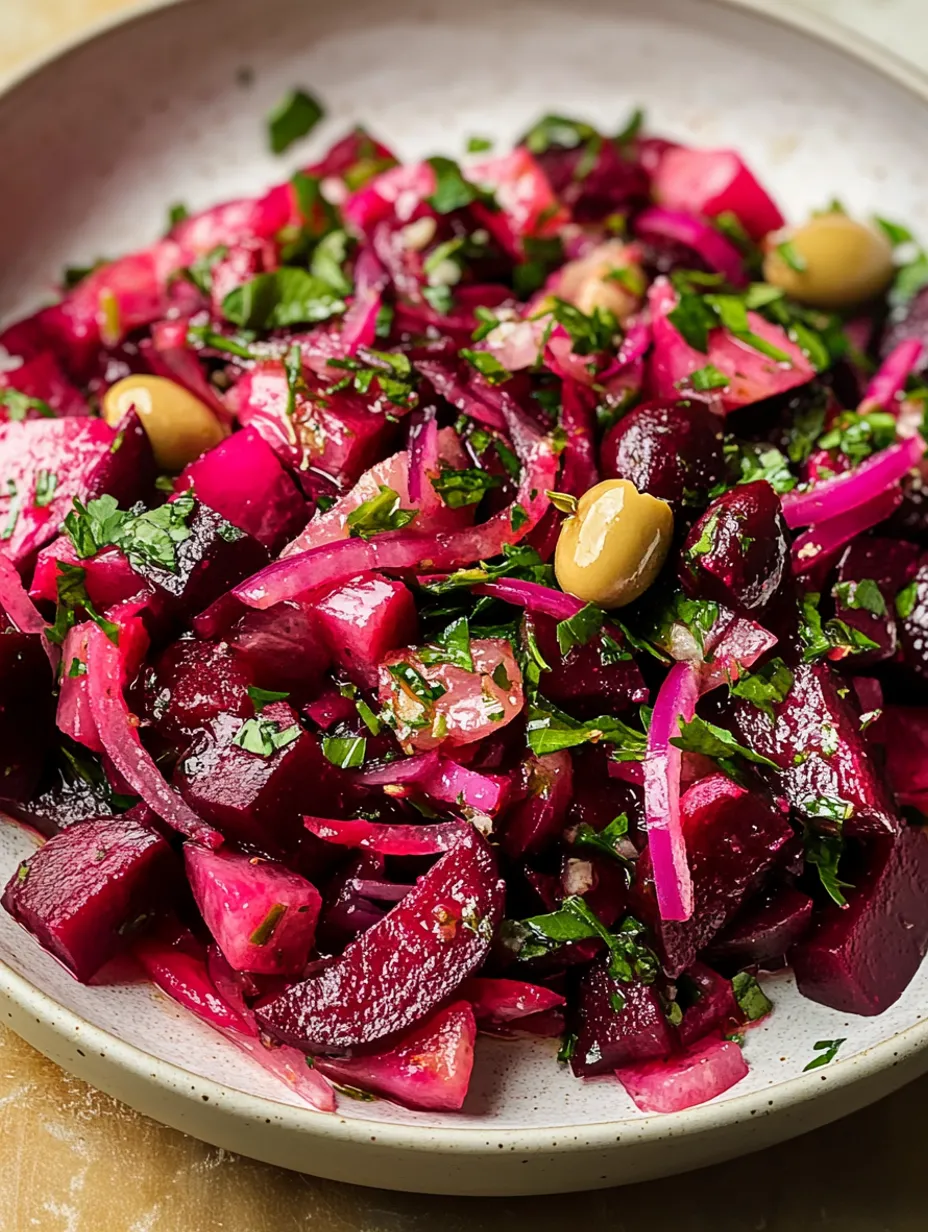 Quick Pickled Beet Salad with Lemon & Herbs Recipe