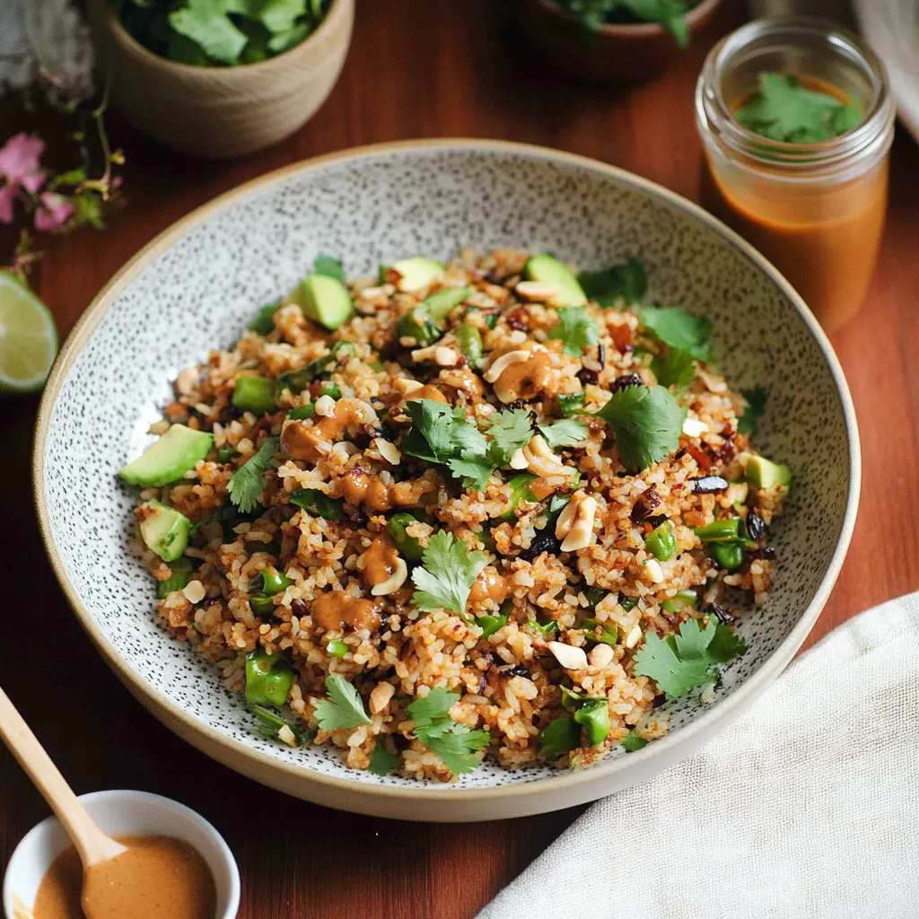 Satay Crispy Rice Salad