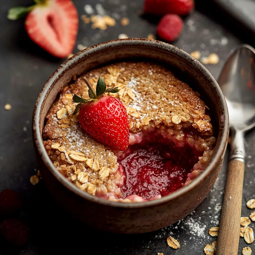 Strawberry Donut Baked Oats