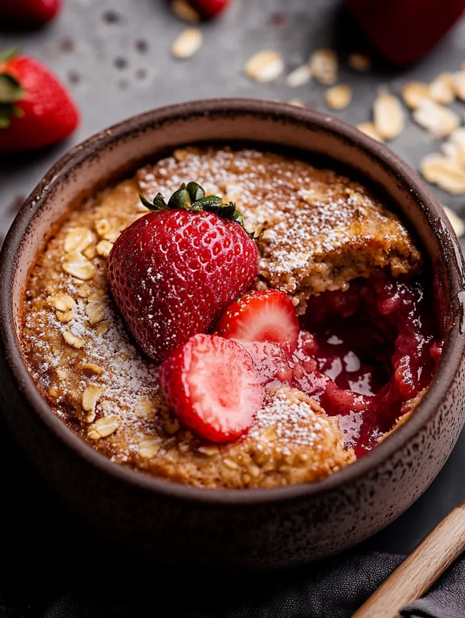 Strawberry Donut Baked Oats Recipe