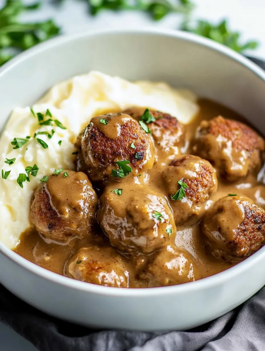 Swedish Meatball Recipe with Creamy Gravy Sauce