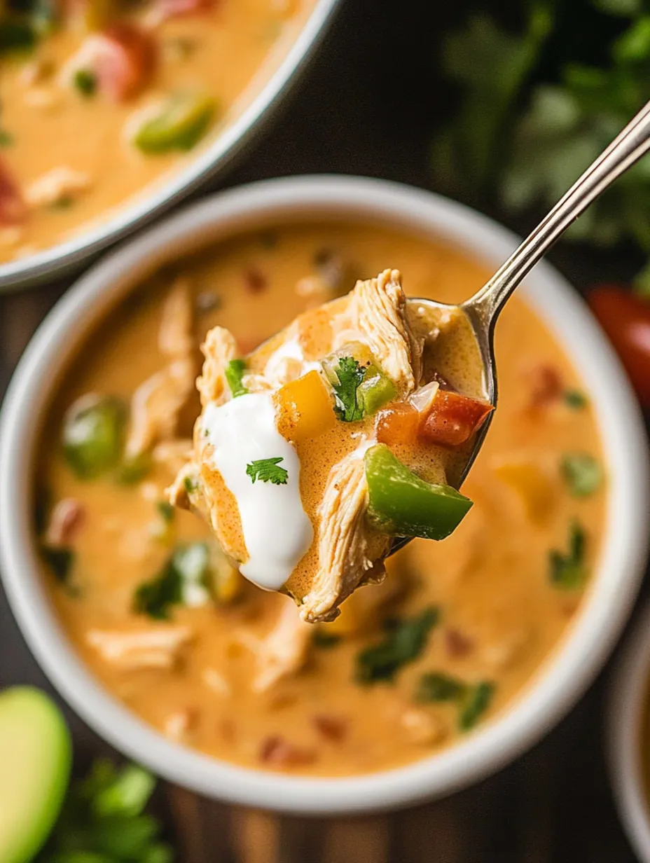 Creamy Chicken Fajita Soup Recipe