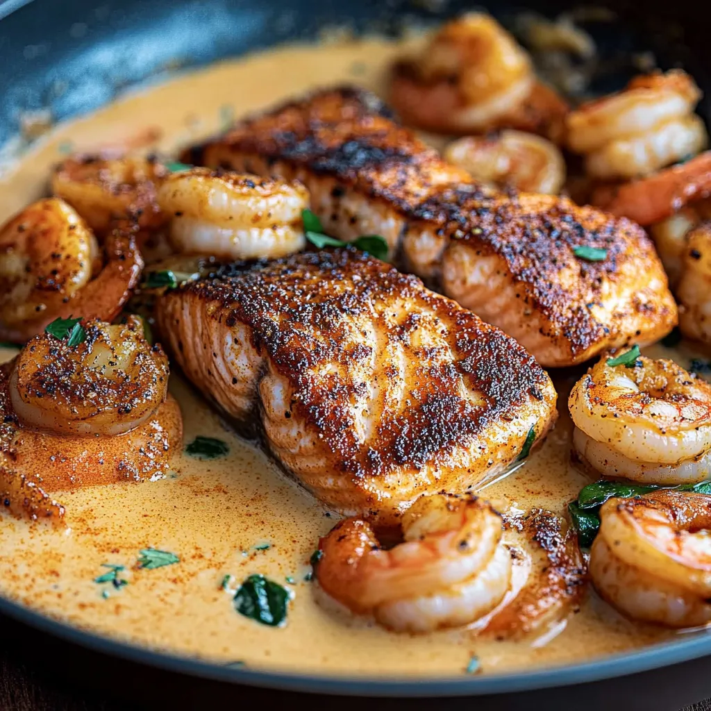 Cajun Salmon and Shrimp