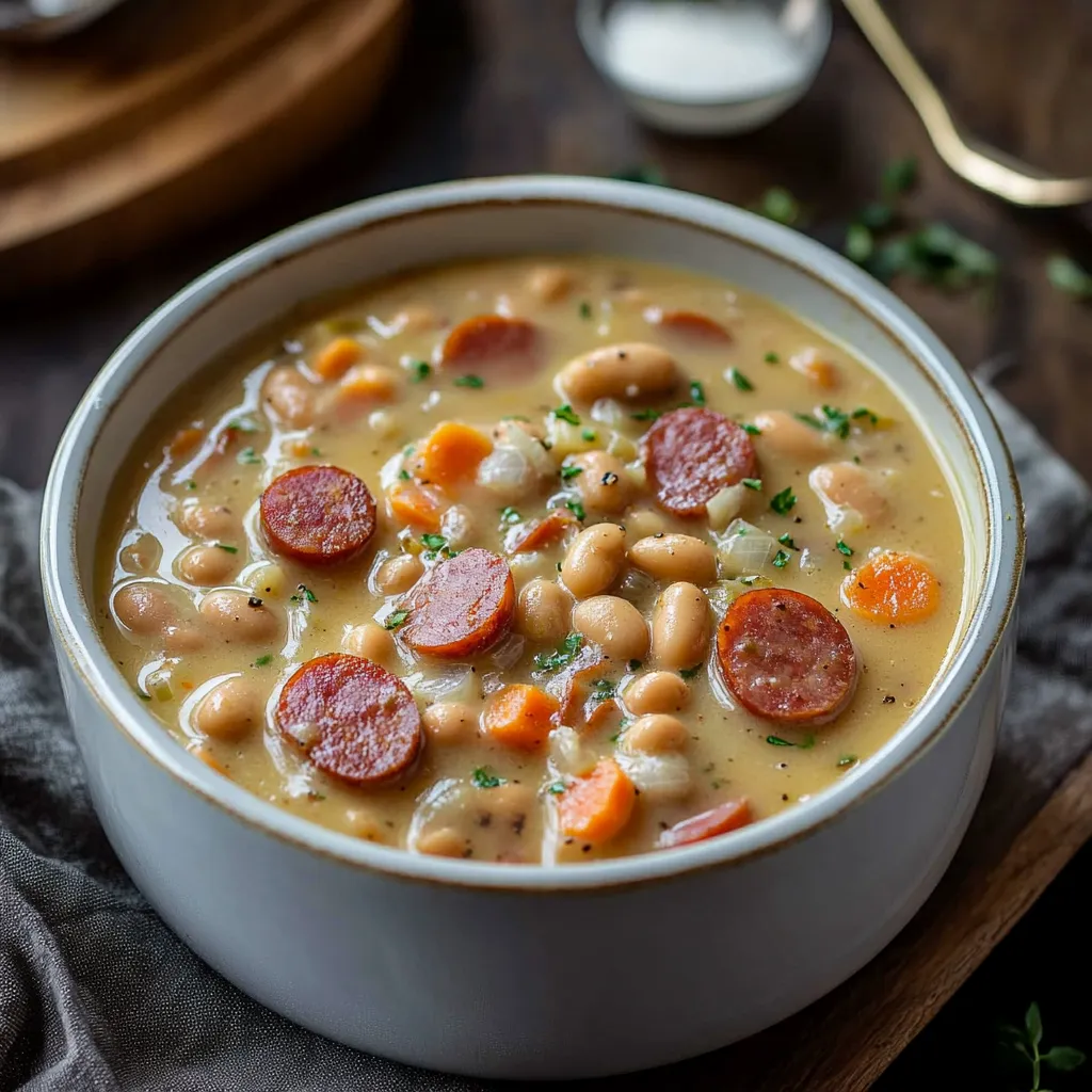 Creamy Bean Soup with Kielbasa