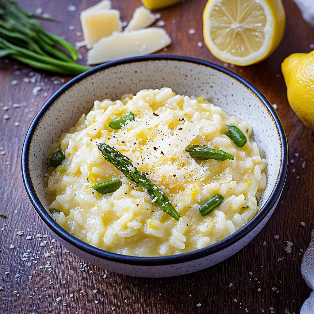 Lemon Parmesan Risotto with Asparagus