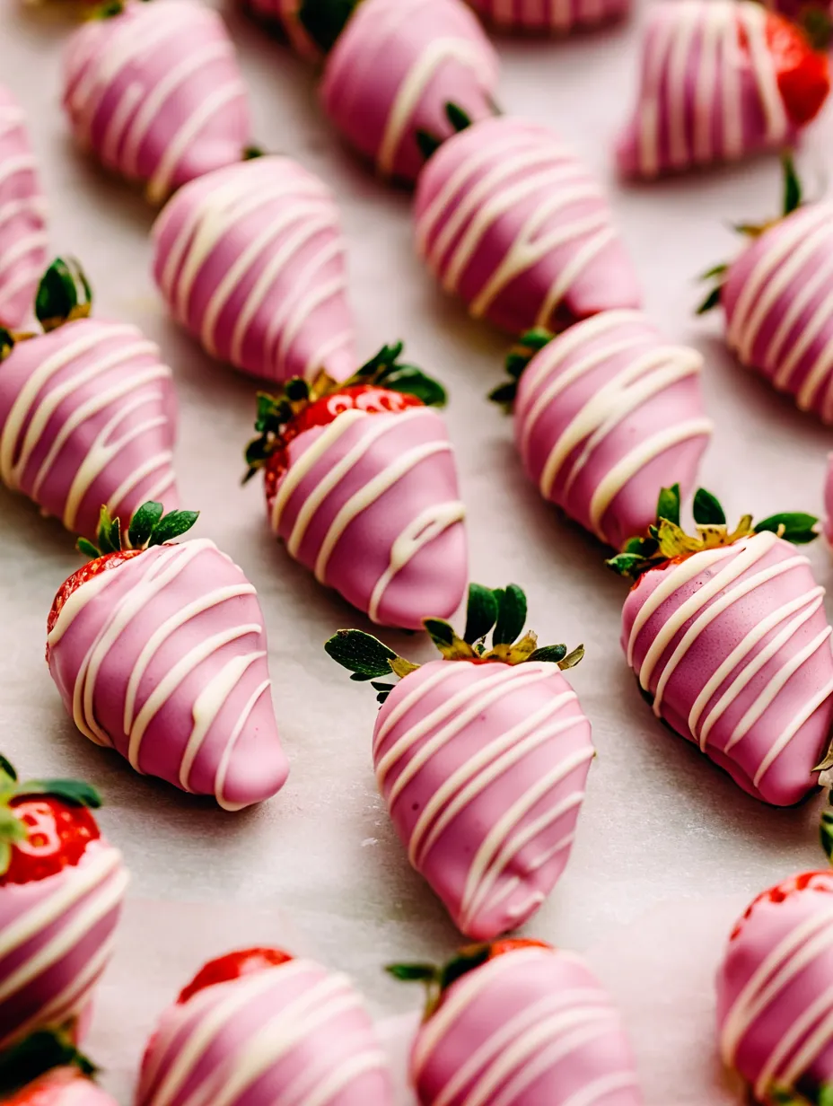 Pink Chocolate Covered Strawberries Recipe