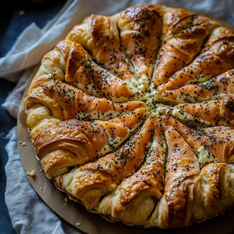 Smoked Salmon & Cream Cheese Tarte Soleil