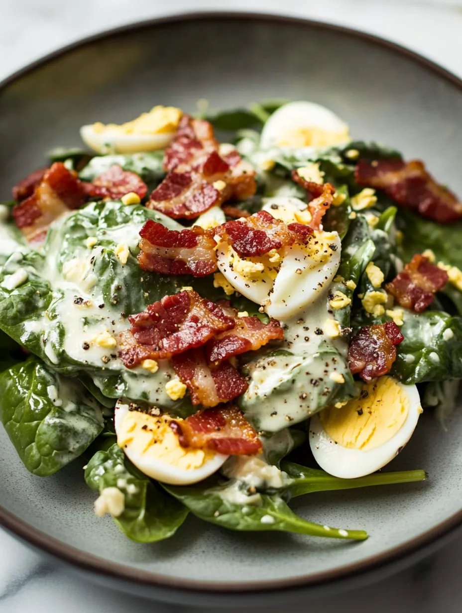 Easy Spinach Salad with Bacon & Eggs Recipe