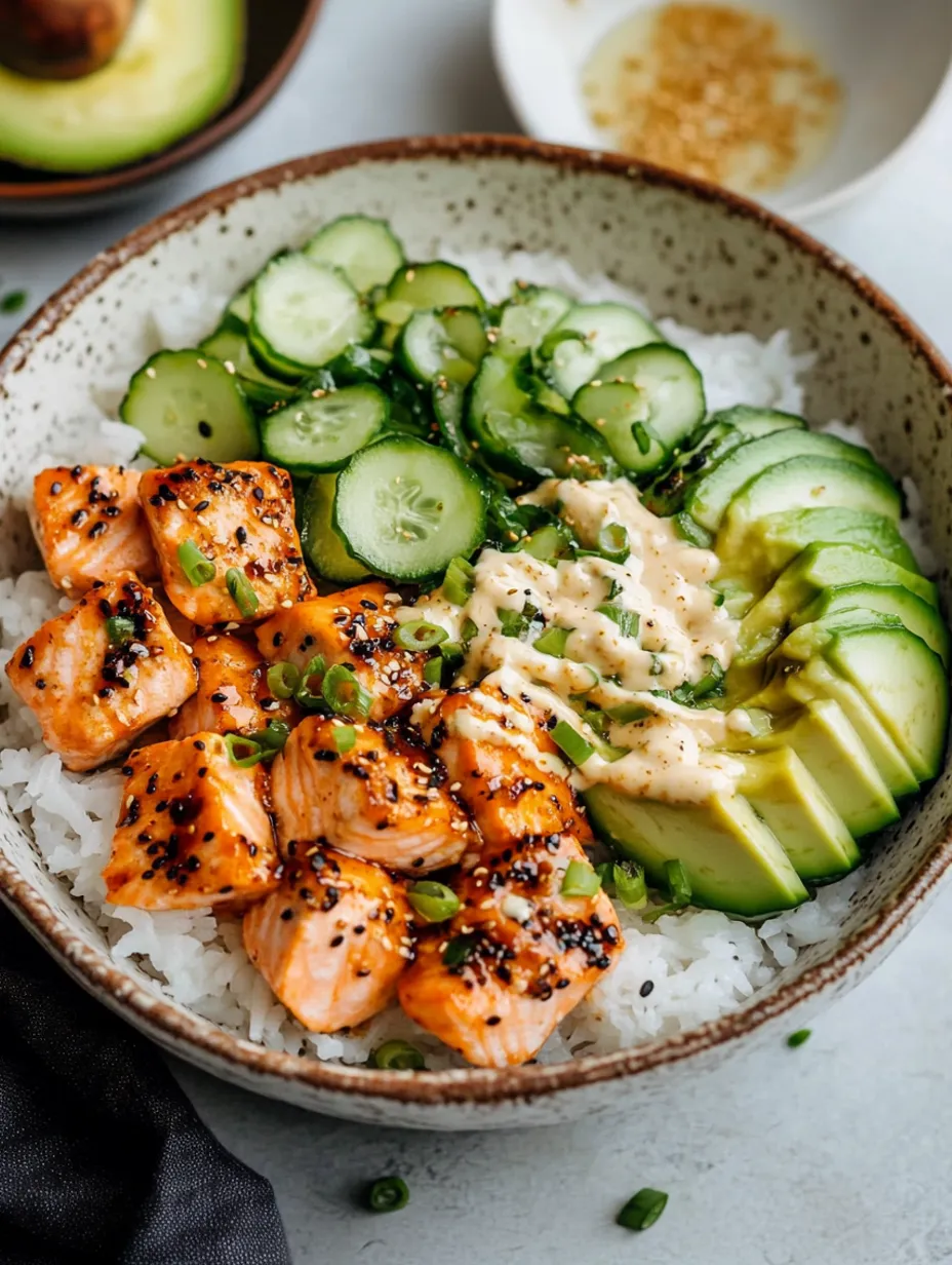 Spicy Salmon Bowls Recipe