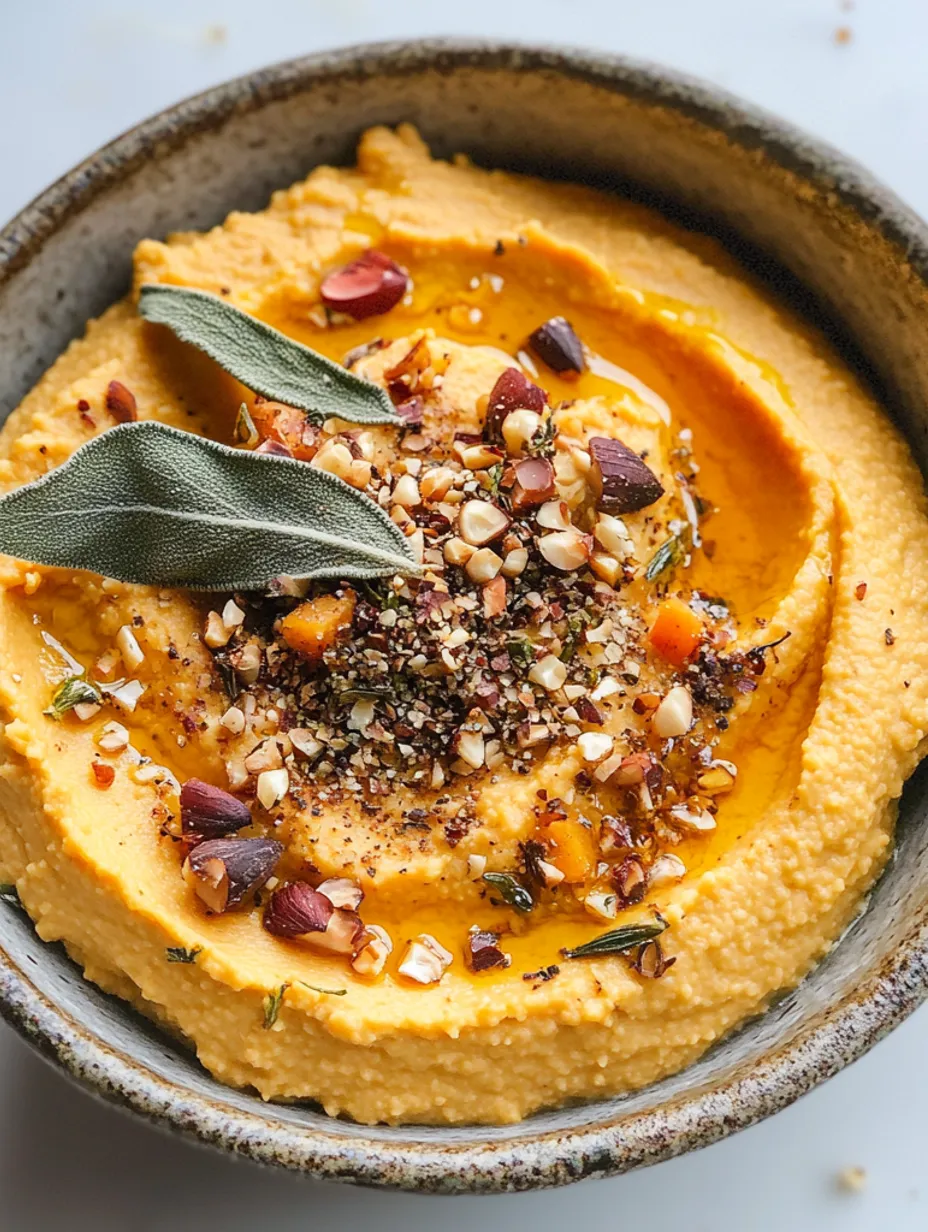 Easy Butternut Squash Hummus with Fried Sage & Dukkah