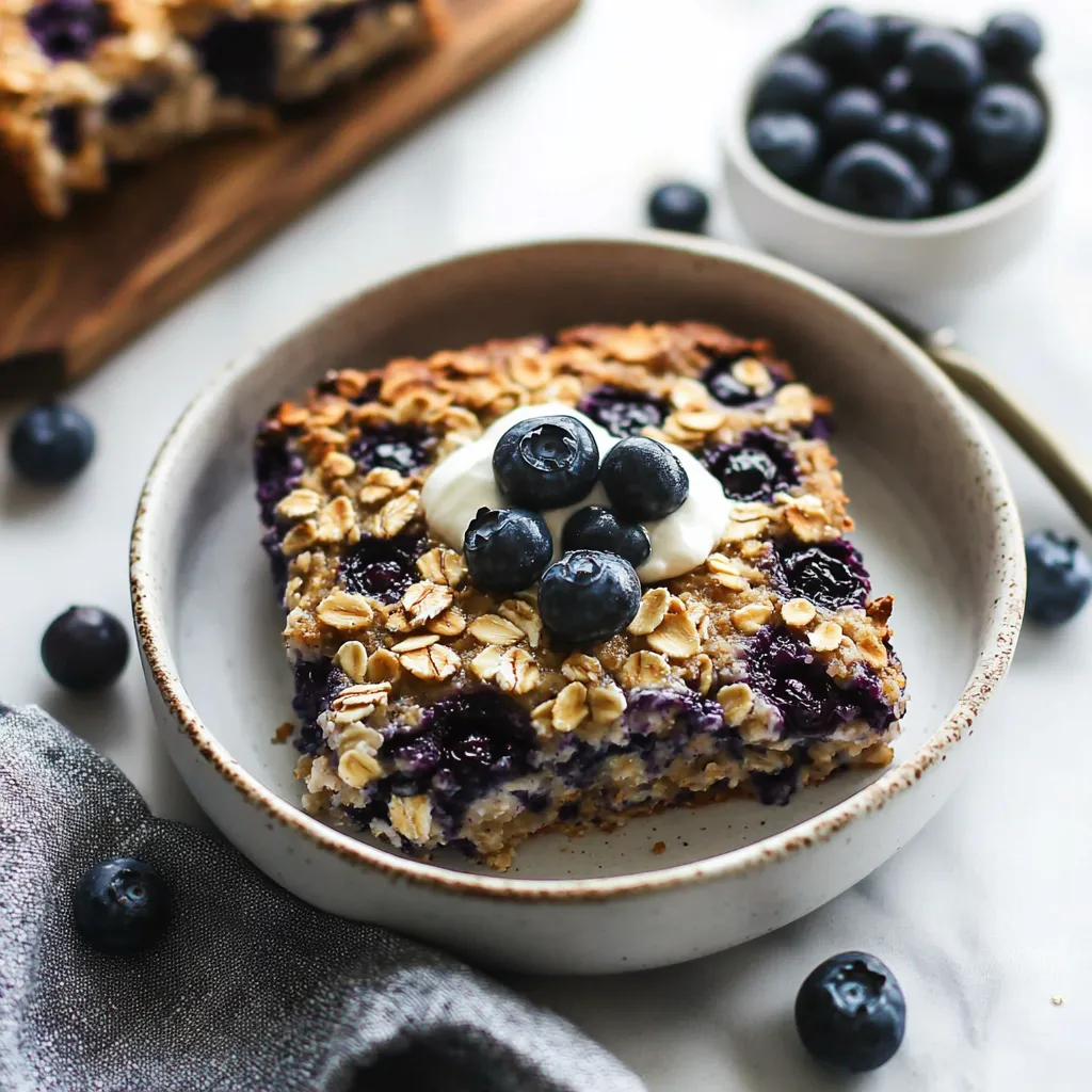 Healthy Blueberry Baked Oatmeal