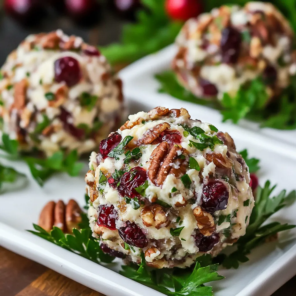 Cranberry Pecan Goat Cheese Balls