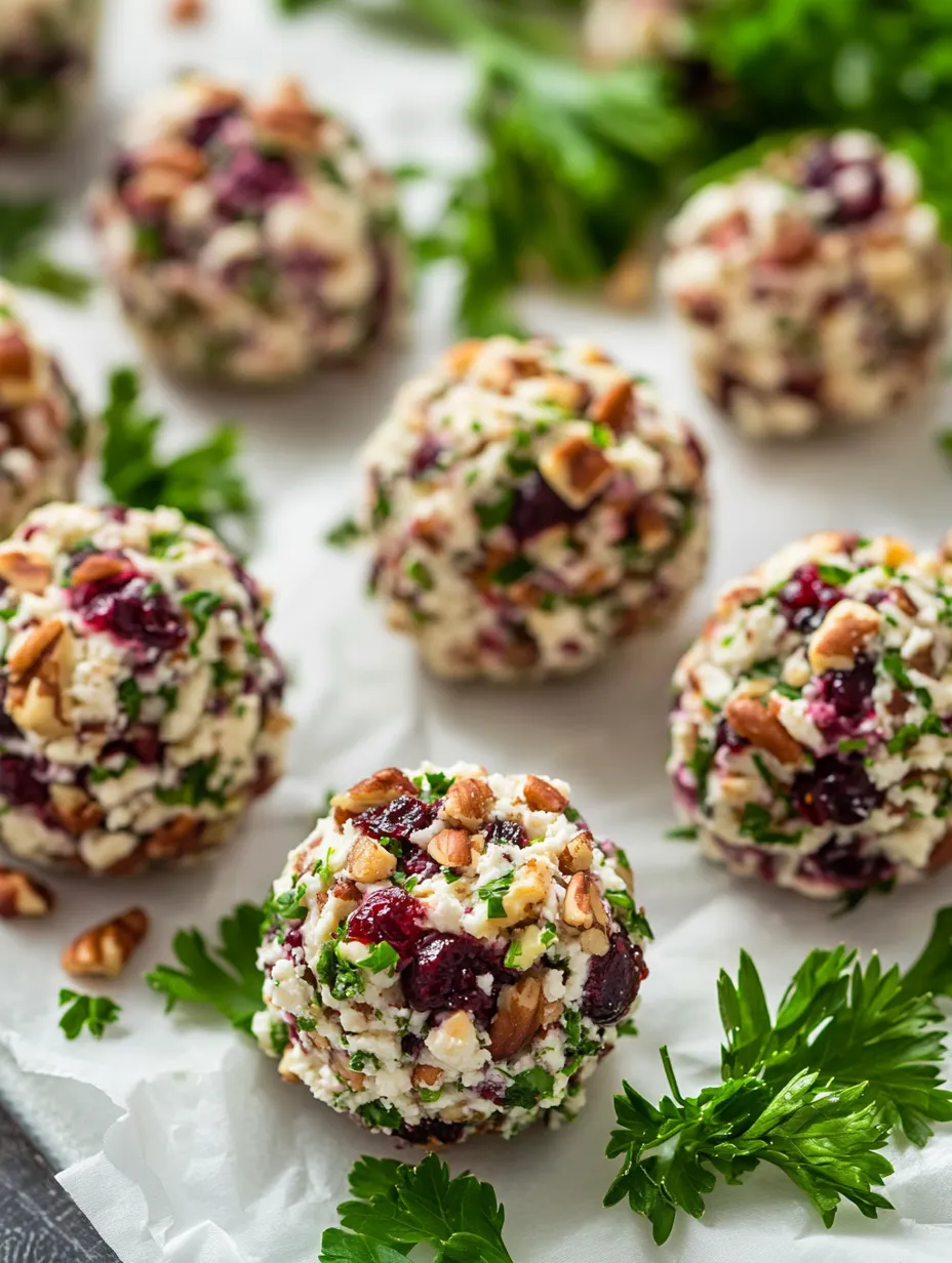 Sweet Cranberry Pecan Goat Cheese Balls Recipe