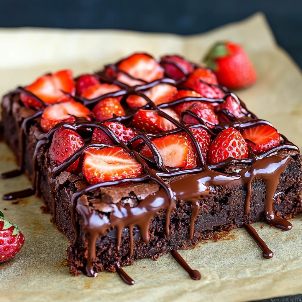 Chocolate-Covered Strawberry Brownies