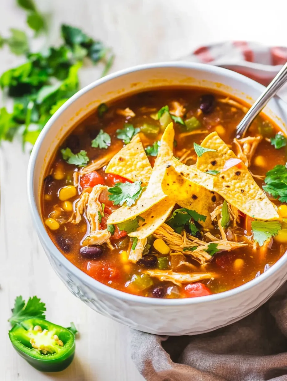 Easy 30-Minute Homemade Chicken Tortilla Soup Recipe