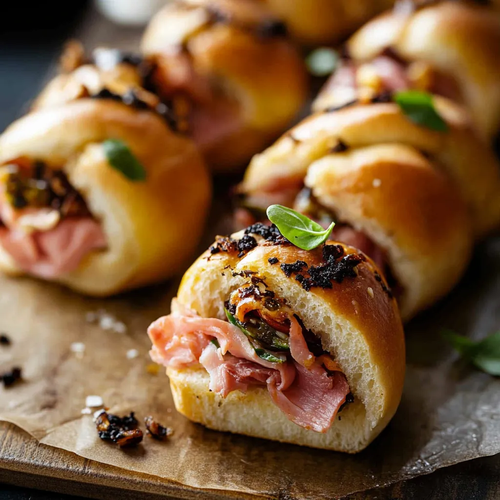 Mini Italian Sandwiches with Homemade Brioche Rolls