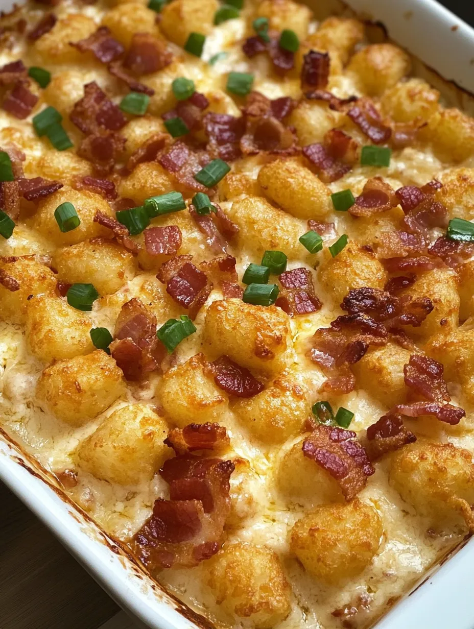 Chicken Bacon Ranch Tater Tot Casserole Homemade