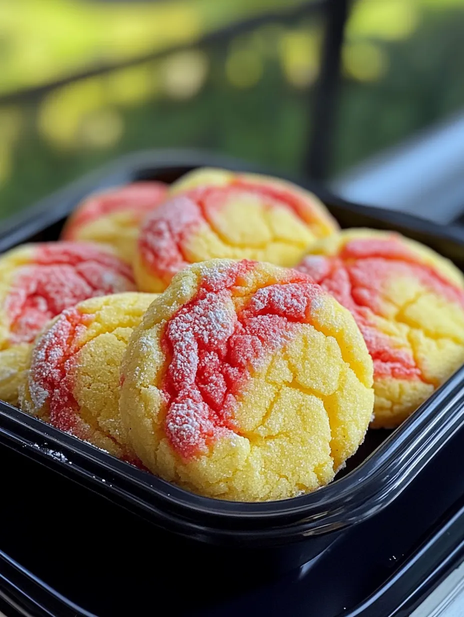 Easy Strawberry Lemon Swirl Poundcake Cookies Recipe