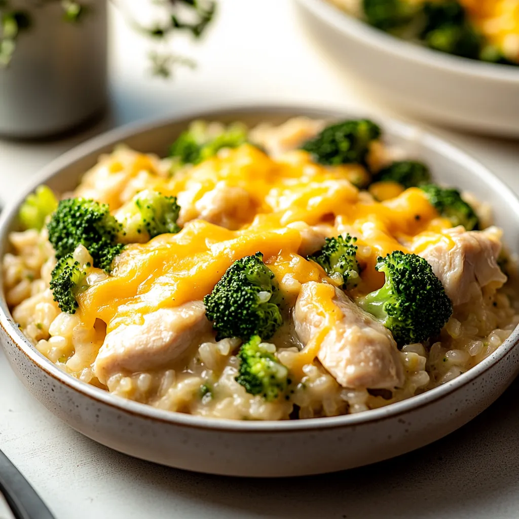 Cheesy Chicken Broccoli Rice Casserole