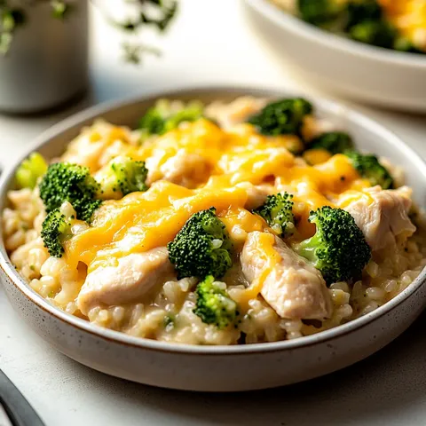 Cheesy Chicken Broccoli Rice Casserole