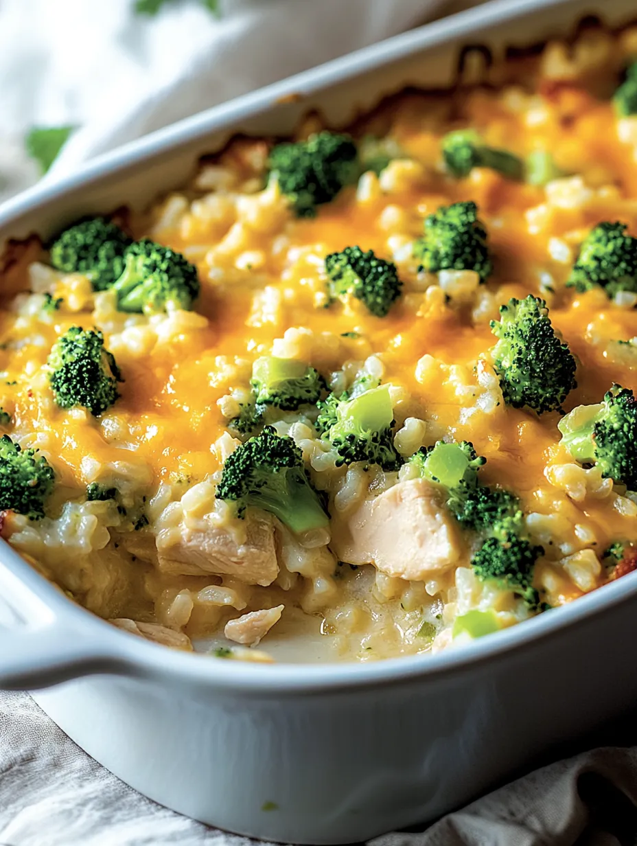 Creamy Cheesy Chicken Broccoli Rice Casserole Recipe