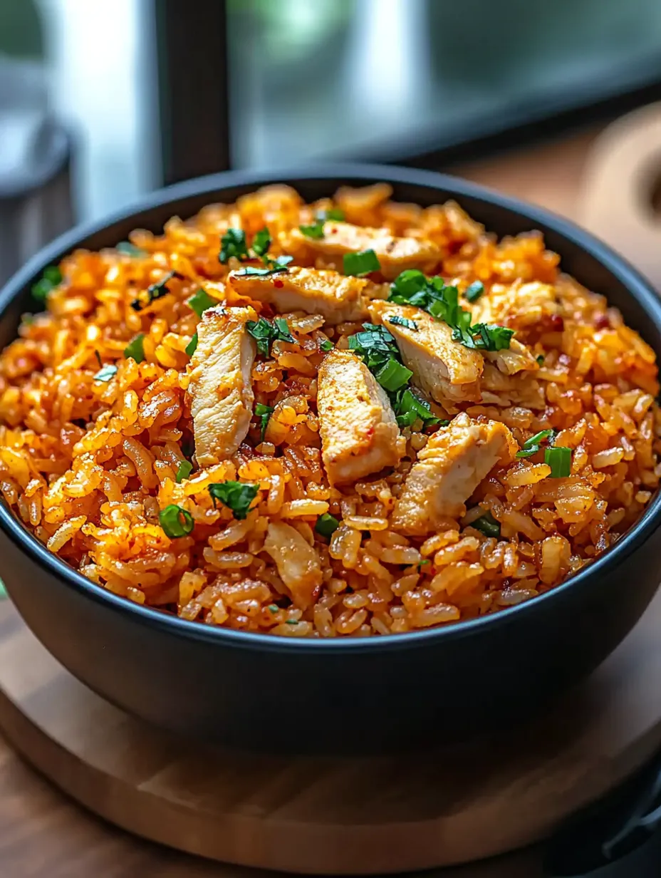 Kimchi Fried Rice with Chicken Recipe