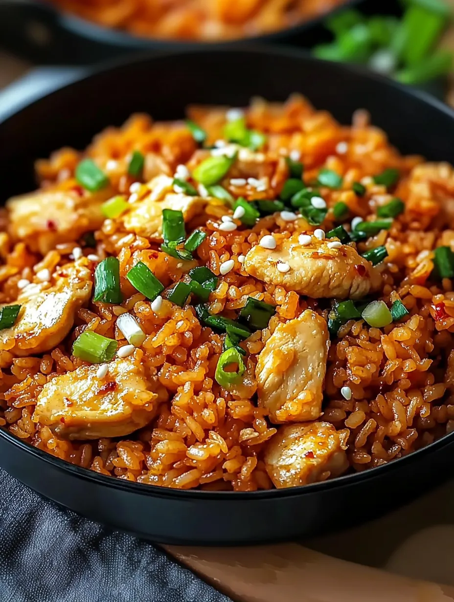 Easy Kimchi Fried Rice with Chicken Recipe