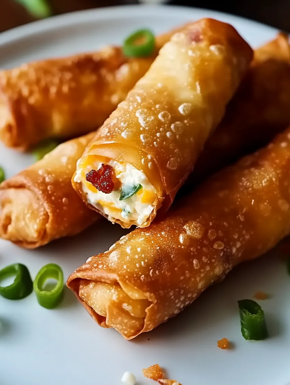 Easy Mini Jalapeno Popper Egg Rolls Recipe