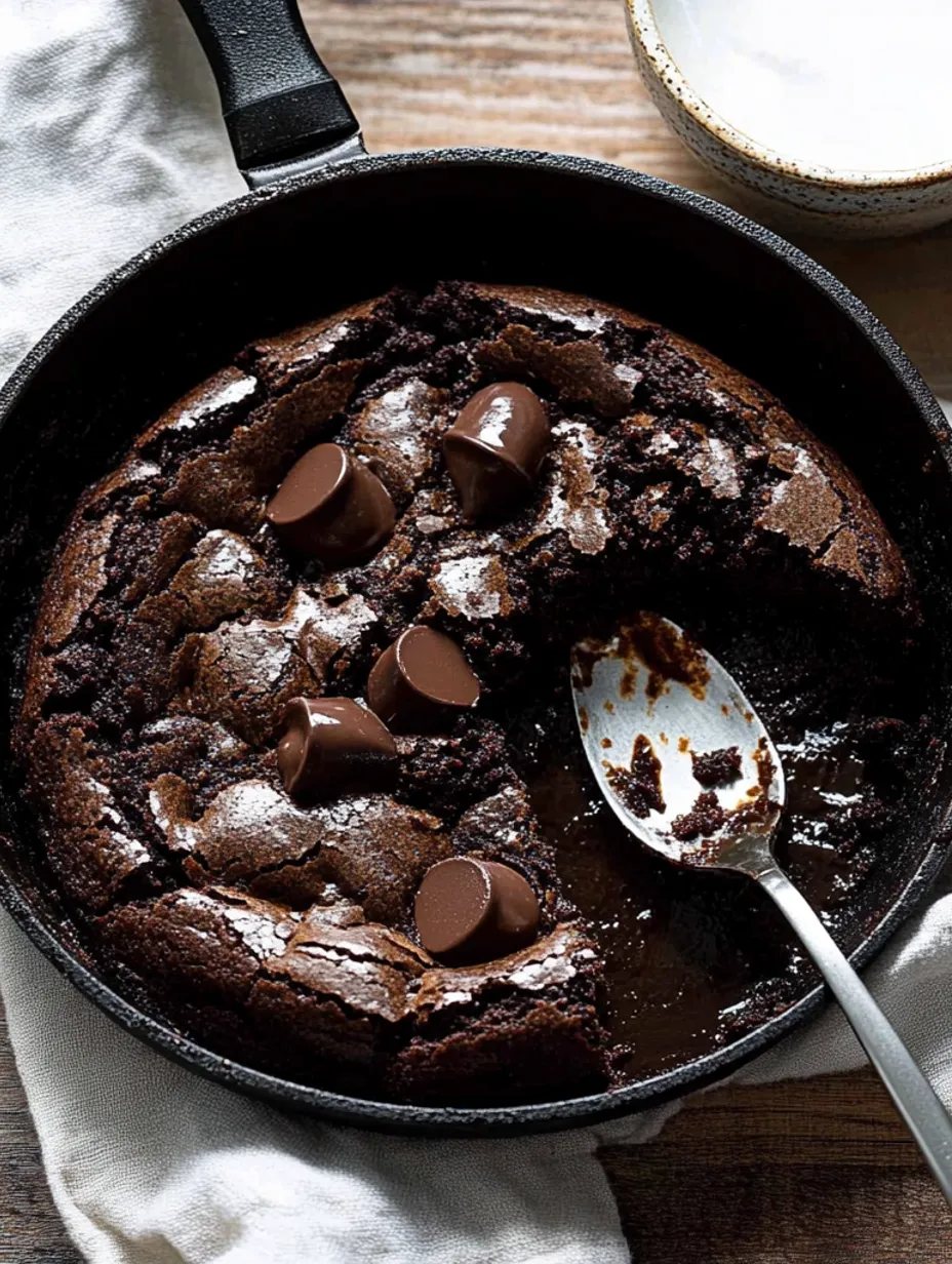 Gooey Flourless Brownie Skillet Recipe