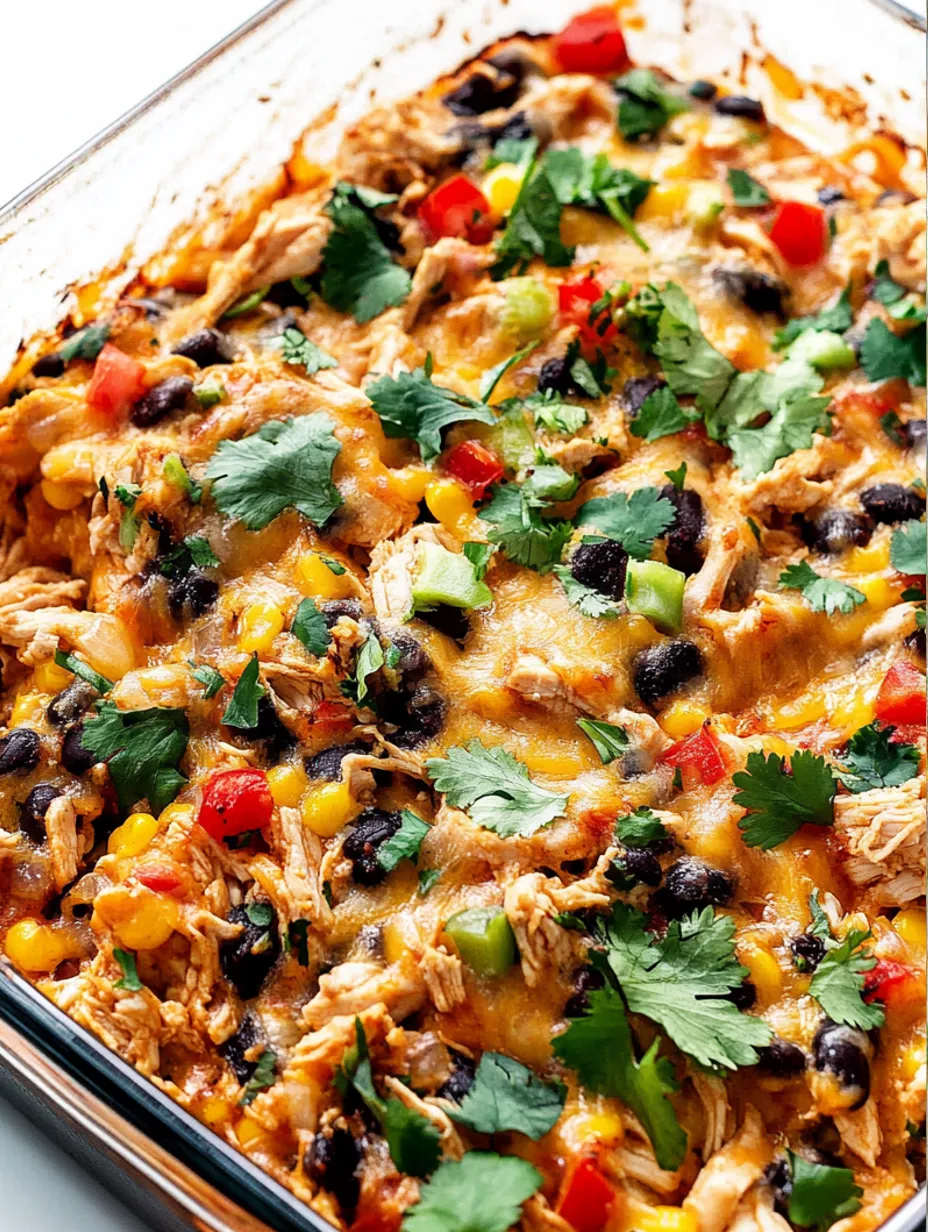 Easy Chicken Burrito Casserole