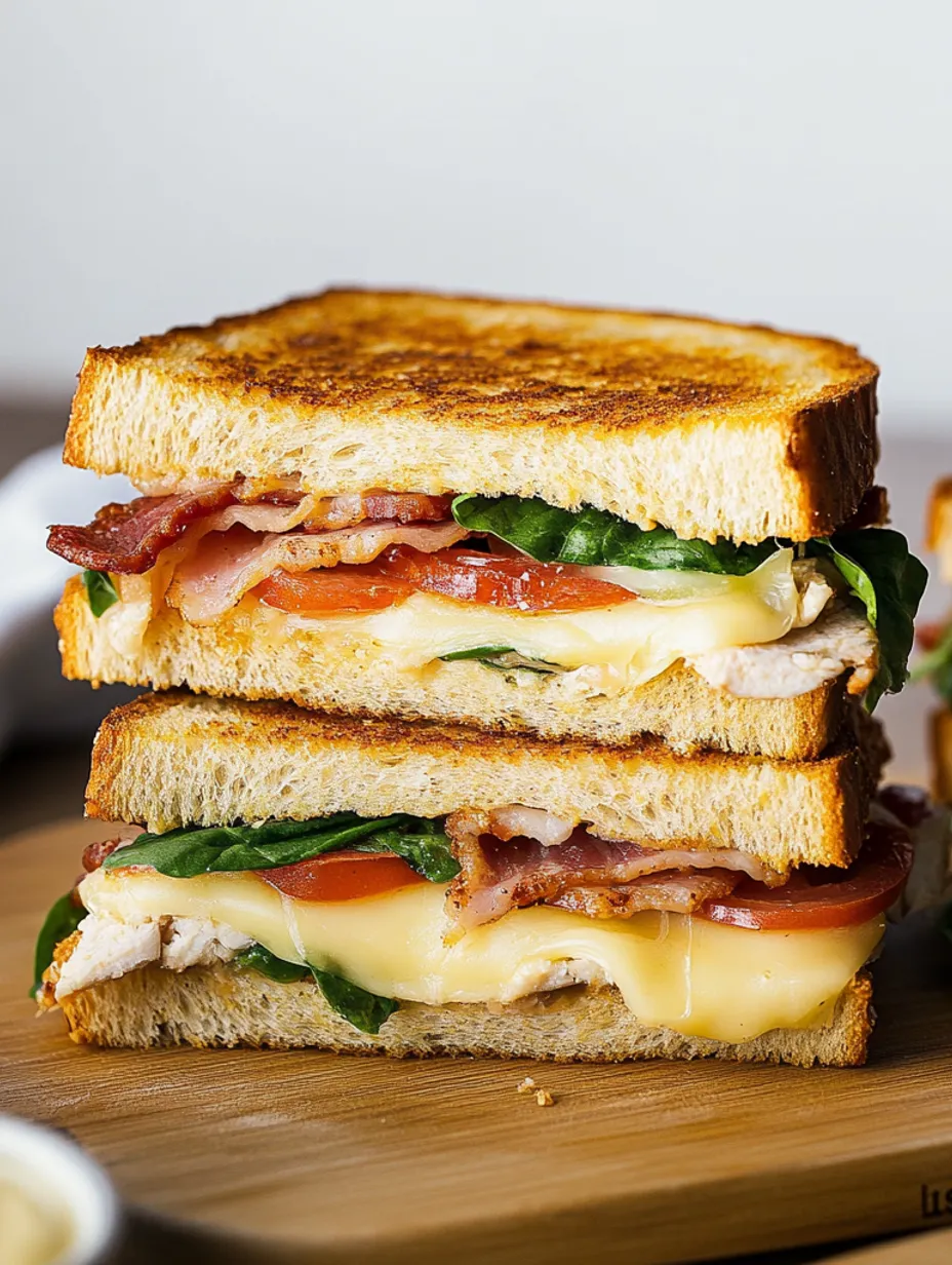 Turkey Melt with Cheddar, Spinach, and Bacon Recipe