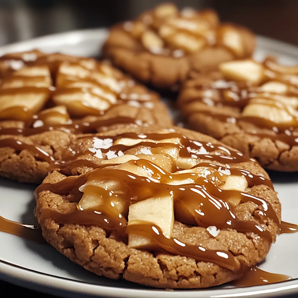 Caramel-Drizzled Apple Cinnamon Cookies