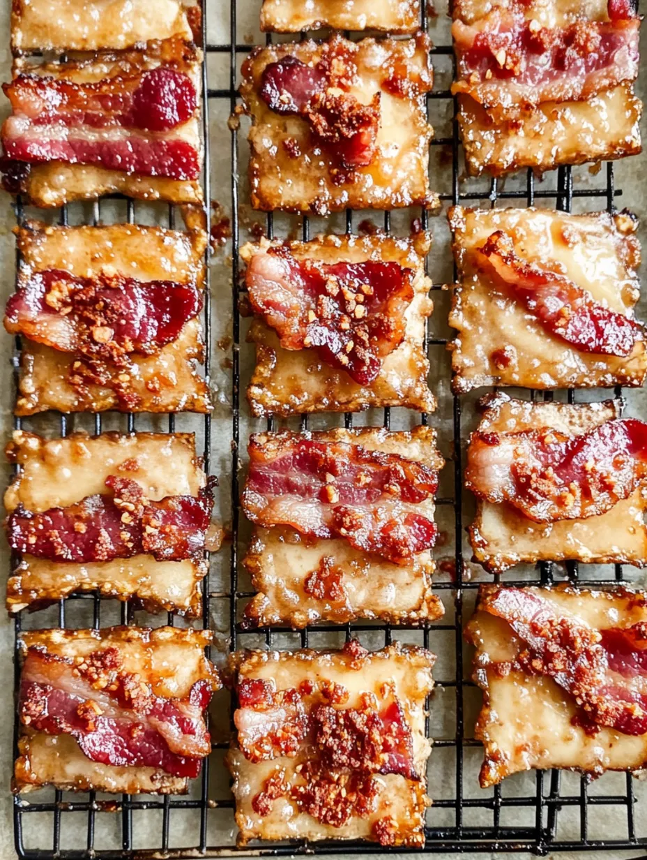 Boursin Candied Bacon Crackers Recipe