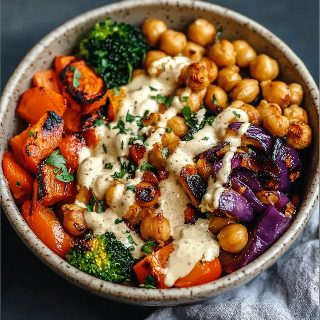 Roasted Veggie & Chickpea Bowls Recipe