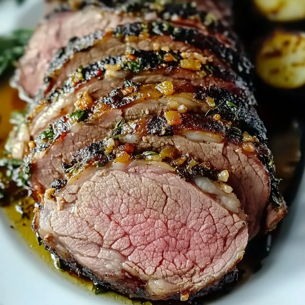 Herb-Crusted Mustard Lamb Roast