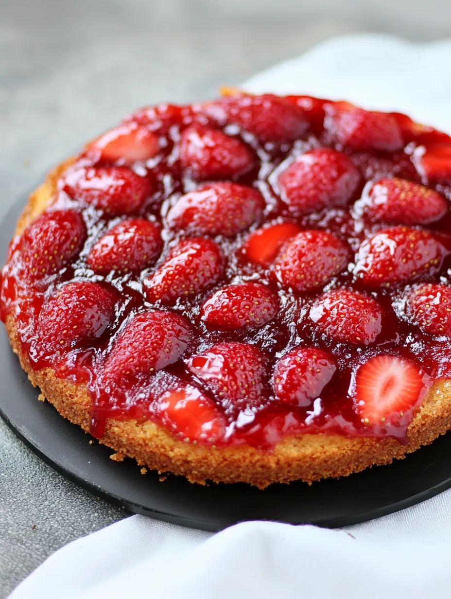 Easy  Strawberry Upside Down Cake Recipe