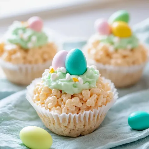 Easter Rice Krispie Treat Nests