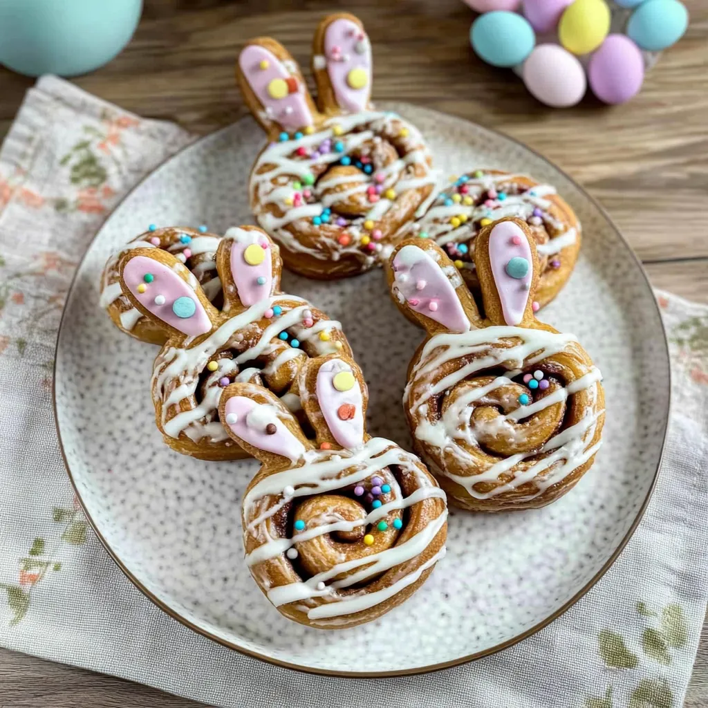 Easy Easter Bunny Cinnamon Rolls