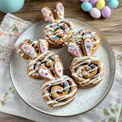 Easy Easter Bunny Cinnamon Rolls
