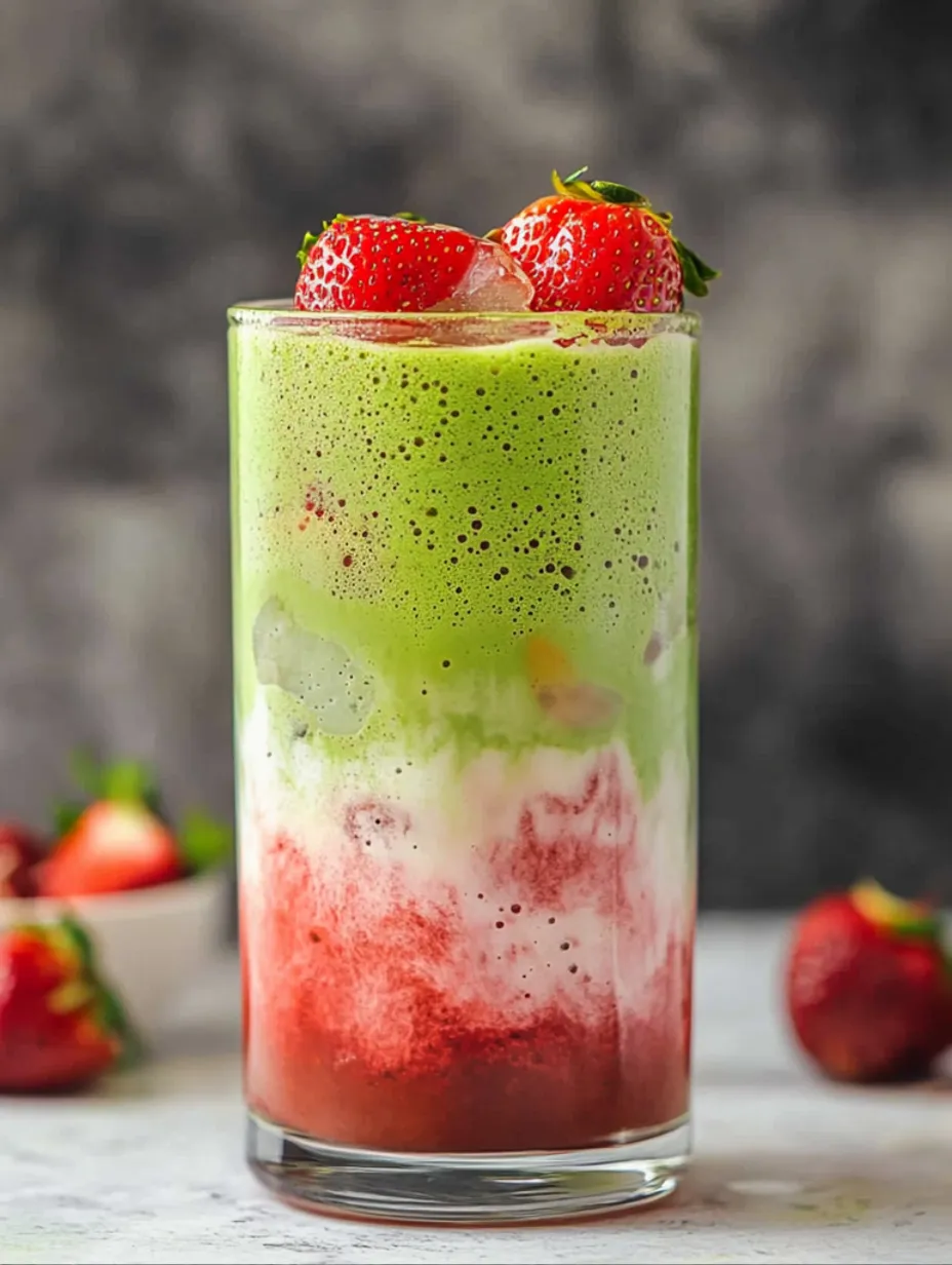 Refreshing Strawberry Iced Matcha Latte Recipe