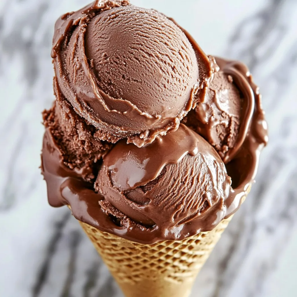 Homemade Greek Yogurt Chocolate Ice Cream