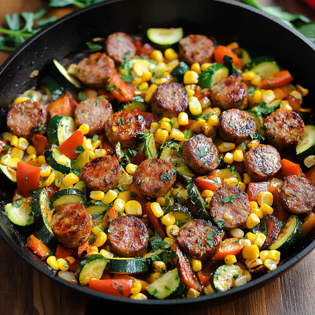 Sausage and Veggies Skillet