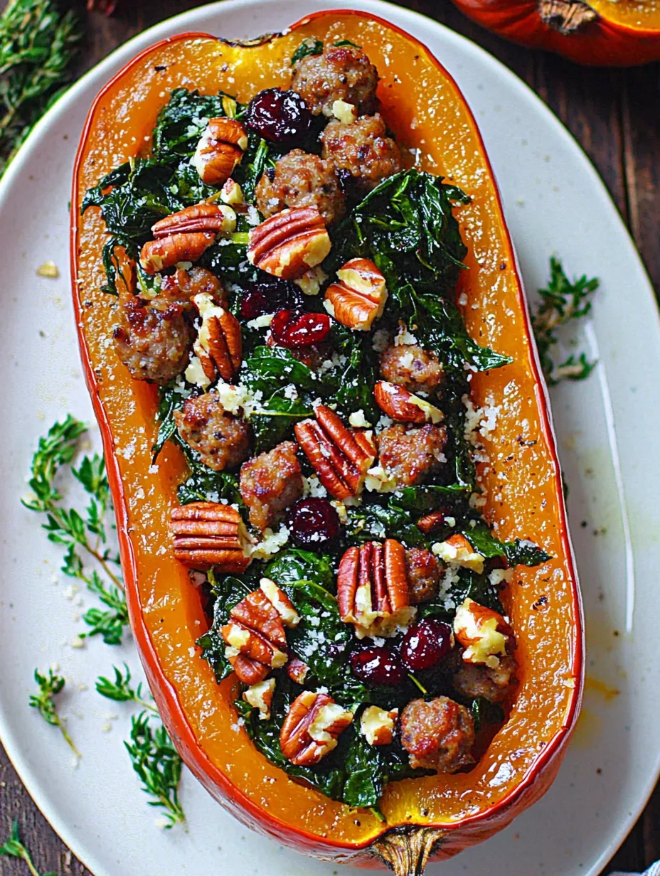 Sausage Stuffed Butternut Squash Recipe