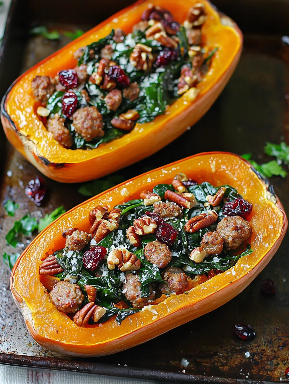 The Best Sausage Stuffed Butternut Squash Recipe