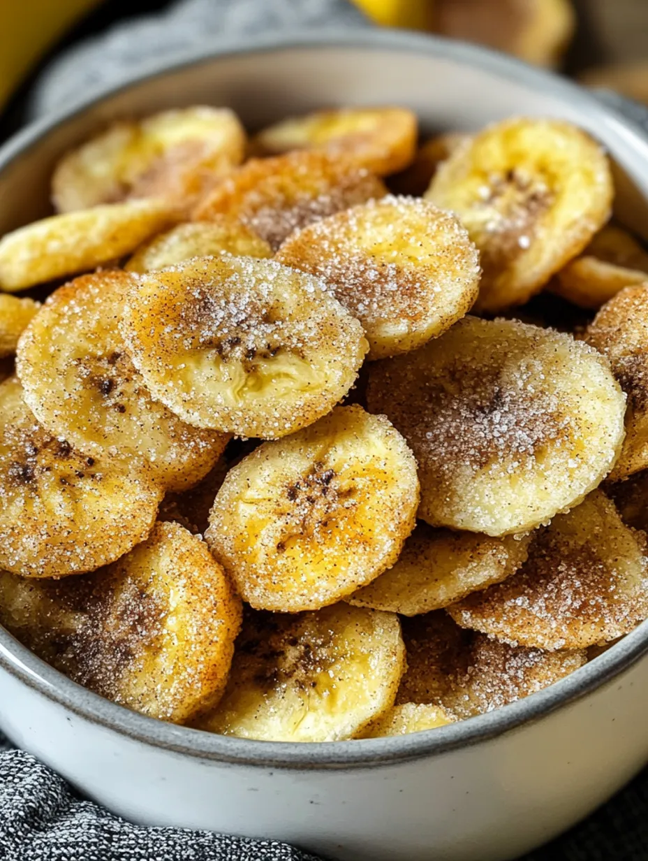 Crispy Cinnamon-Sugar Air Fryer Banana Chips Recipe