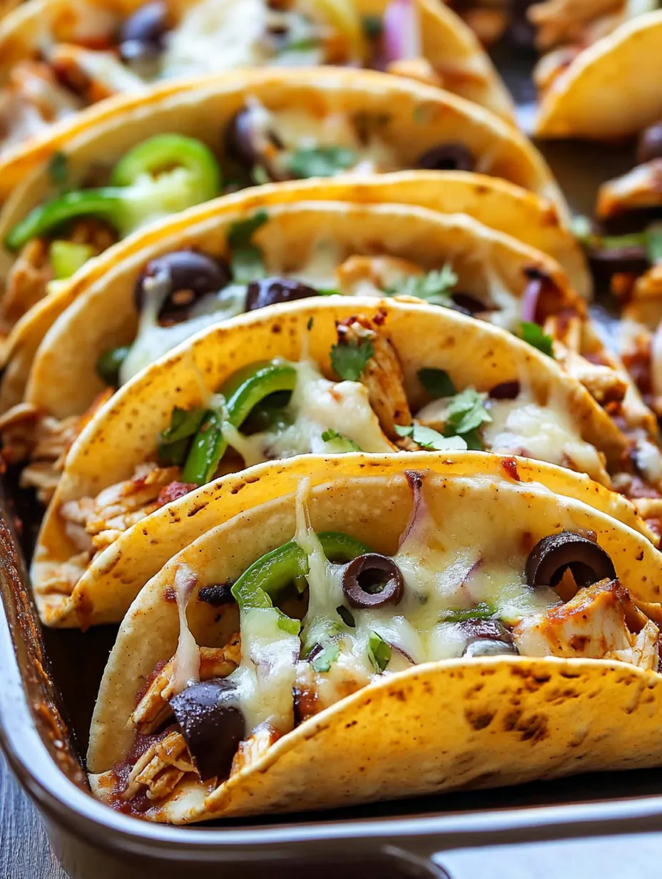 Oven Baked BBQ Chicken Pizza Tacos Recipe