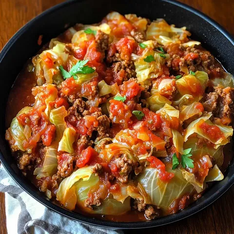 Easy Low Carb Unstuffed Cabbage Rolls